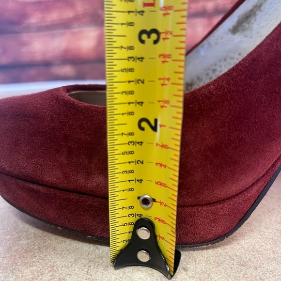 Michael Kors Merlot Suede Platform Pumps - Picture 6 of 16
